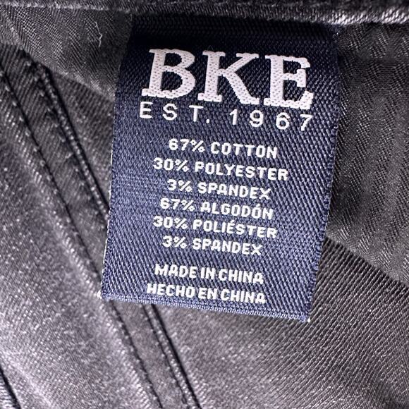 BKE Jake Straight Mens 30x32 Black Denim Jeans Cotton Blend Stretch - Picture 6 of 16